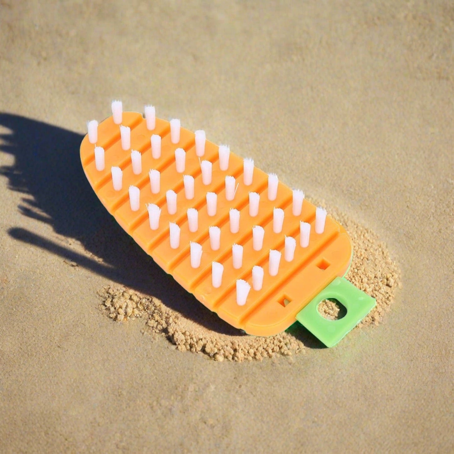 Your Brand non-toxic vegetable scrubbing brush with durable bristles for effective cleaning