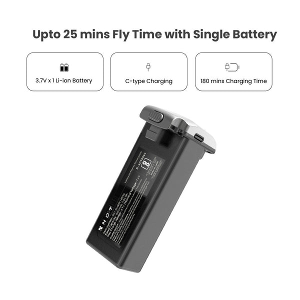 THE GIR FARMER drone replacement battery showing single battery up to 25 mins fly time not oro drone 2k