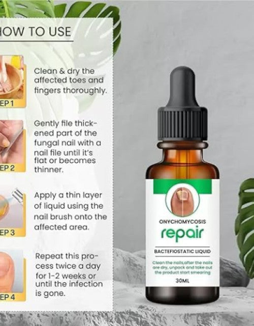 The Gir Farmer best nail repair treatment pack bottle with usage instructions for fungal nail care