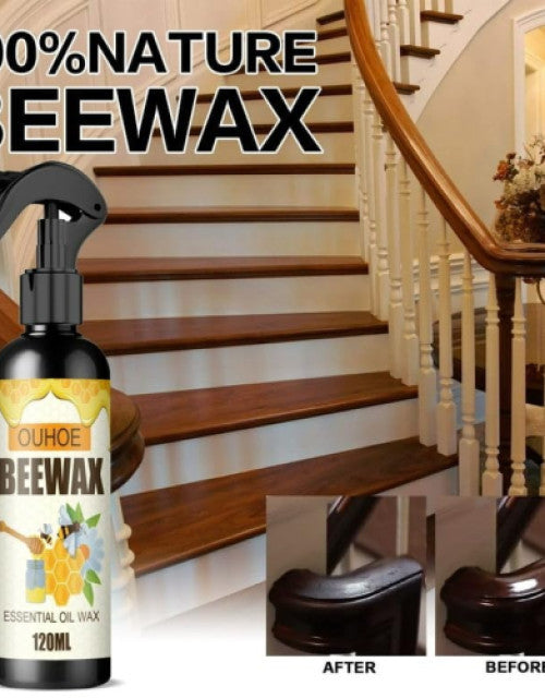 OUHOE 100% Natural Beewax for Wood Care, perfect as an organic wood polish for furniture restoration