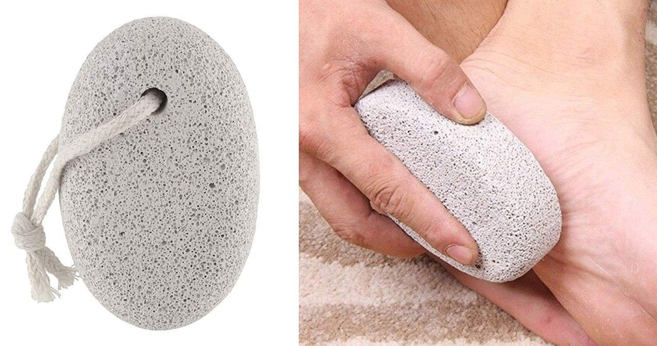 Wukusy oval foot scrubber stone for effective foot exfoliation and smooth skin