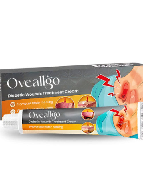 Oveallgo diabetic wound healing cream tube and box for faster diabetic wounds treatment