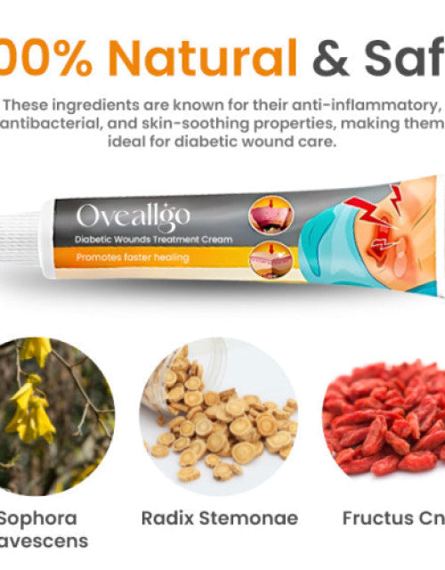The Gir Farmer diabetic wound healing cream tube with natural ingredients like Sophora, Radix Stemonae, and Fructus Cnidium
