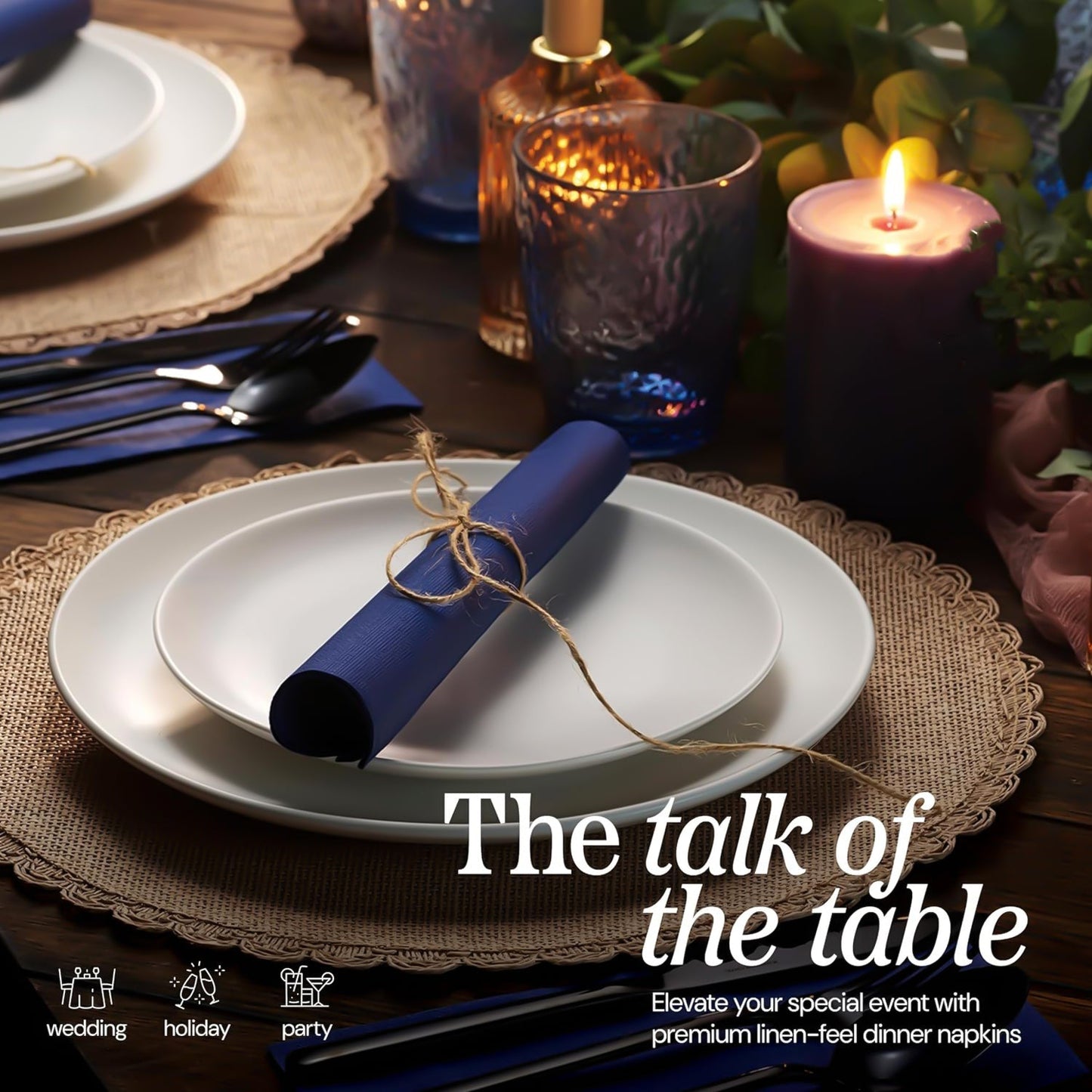 Premium Disposable Paper Napkins Approx 100 Pcs Your Brand
