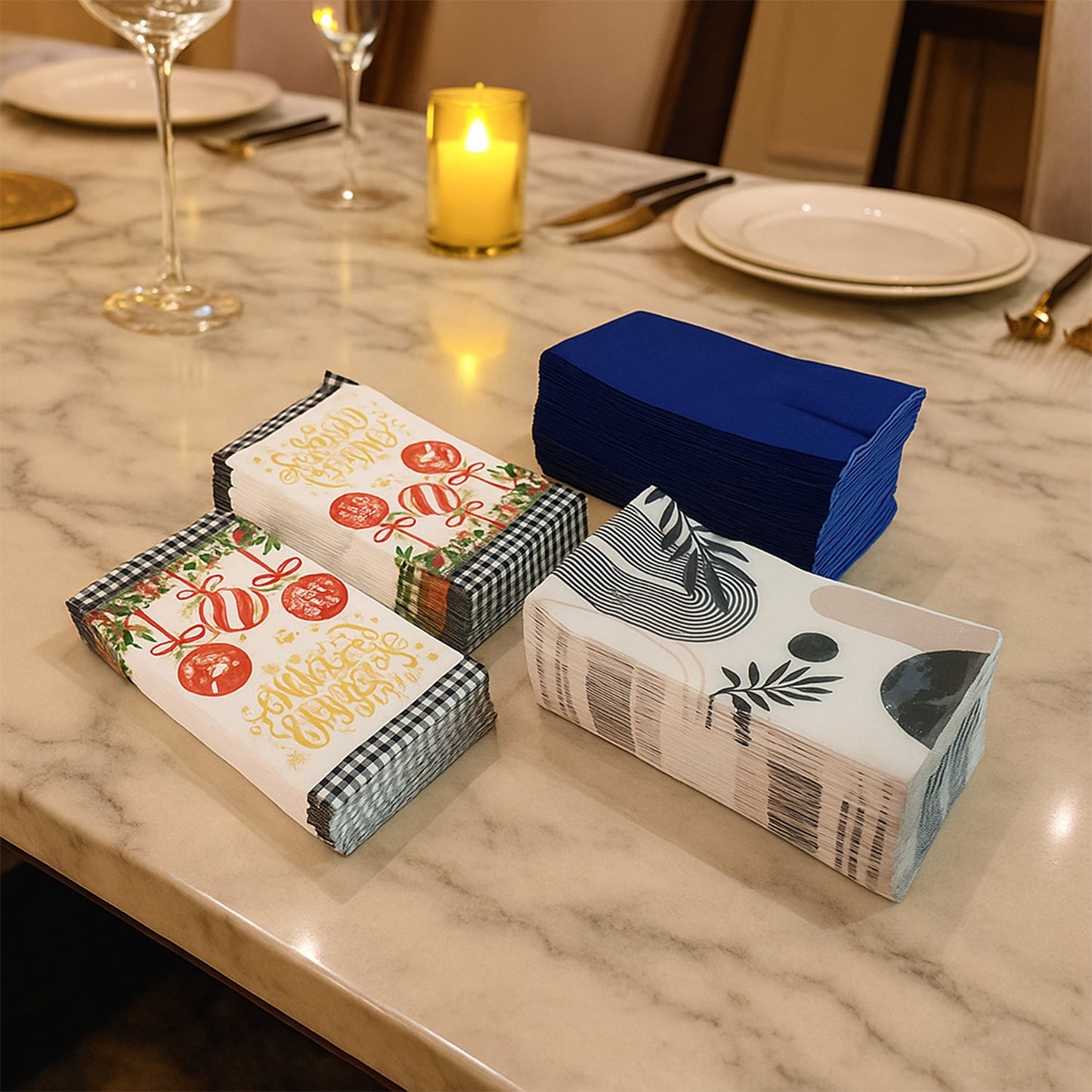 Premium Disposable Paper Napkins Approx 100 Pcs Your Brand