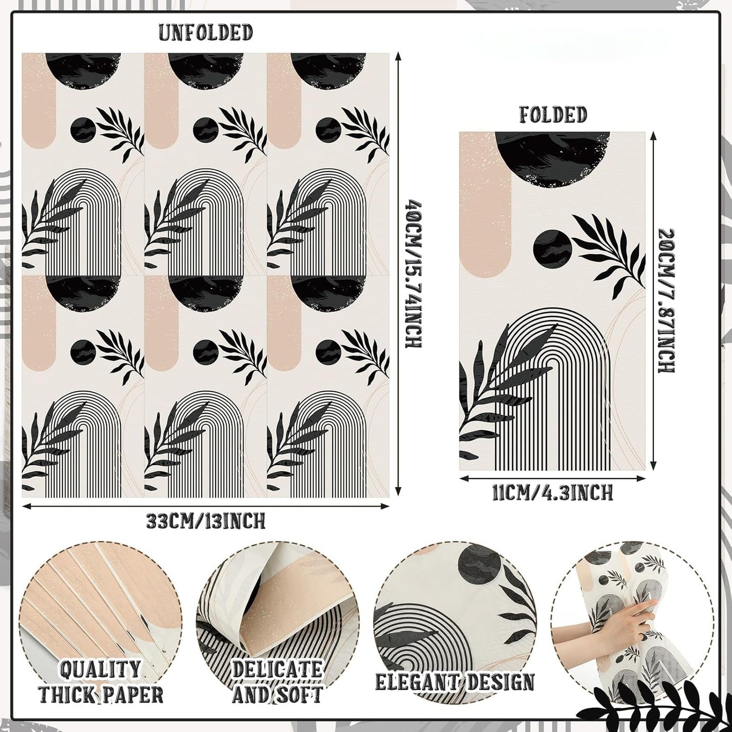 Premium Disposable Paper Napkins Approx 100 Pcs Your Brand