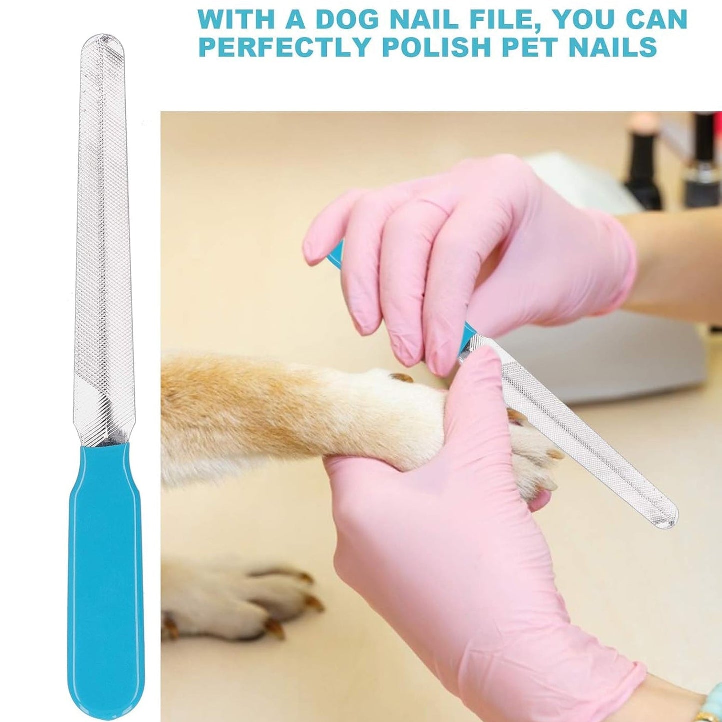 Pet Nail Clipper and Nail File Grooming Kit for Dogs and Cats (Mix Color / 2 Pc) Your Brand
