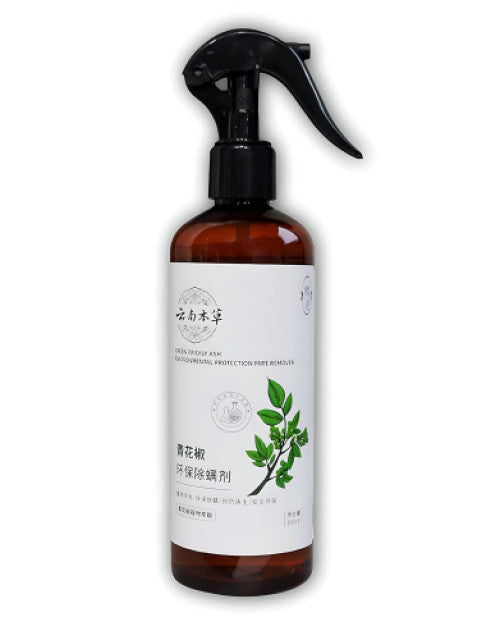 Dropdash plant extract anti-mite spray in a brown bottle with spray nozzle for effective mite protection