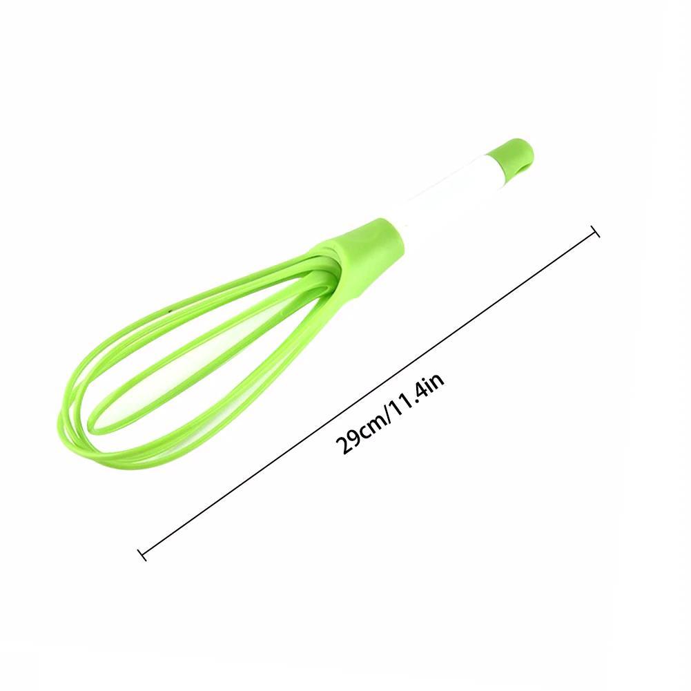Your Brand Plastic Balloon Whisk Mixer in Green, 29cm long for easy mixing and whipping in the kitchen