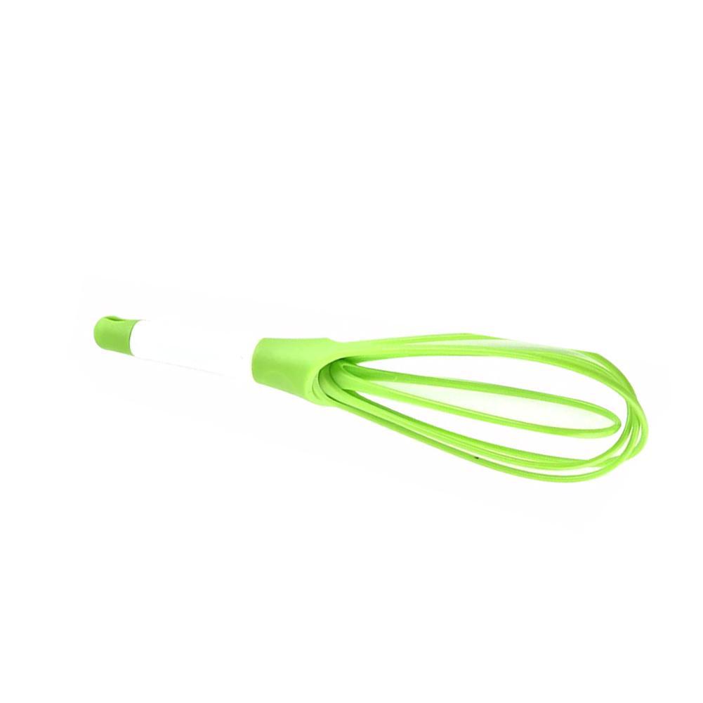 Your Brand Green Plastic Balloon Whisk Mixer for Effortless Mixing and Whipping in the Kitchen