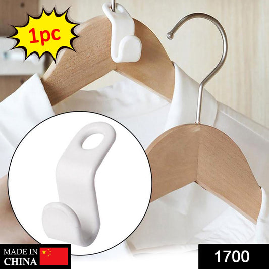 Plastic non-slip clothes hanger hook for secure and organized clothing storage