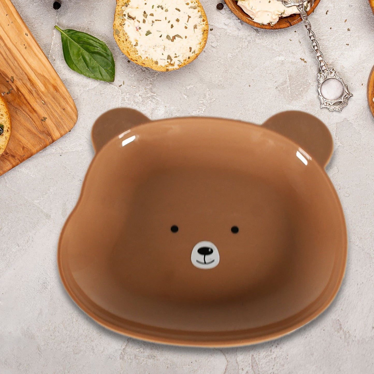 Durable Food Serving Plate, Bear Shaped Plate Cartoon Snack Plates For Serving Fruits & Desserts (1 Pc) Your Brand