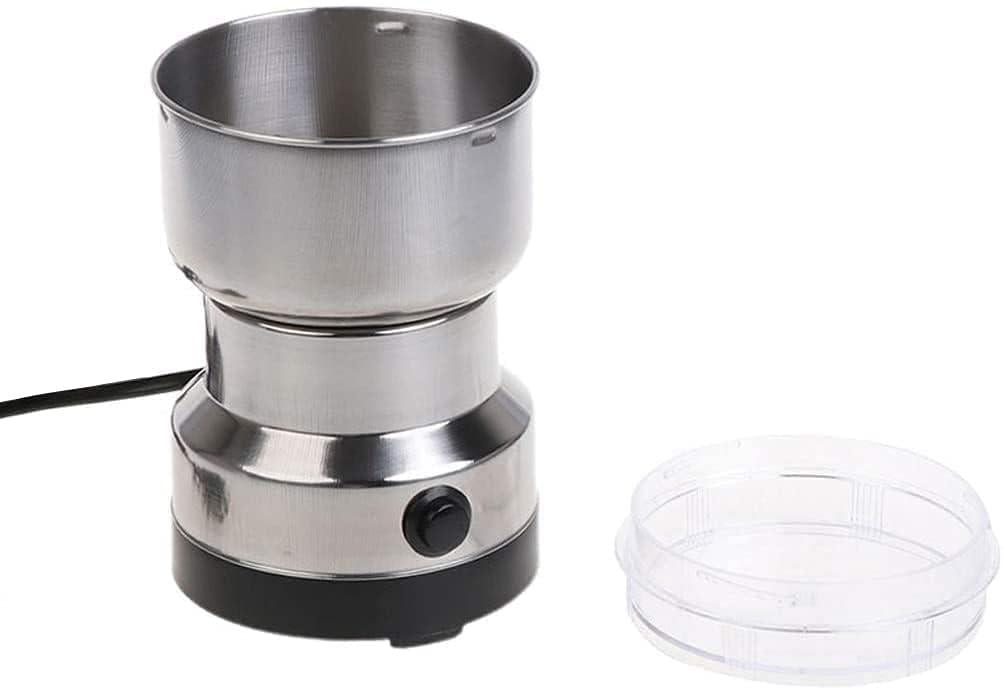 THE GIR FARMER stainless steel portable coffee bean grinder with detachable clear lid and single control button