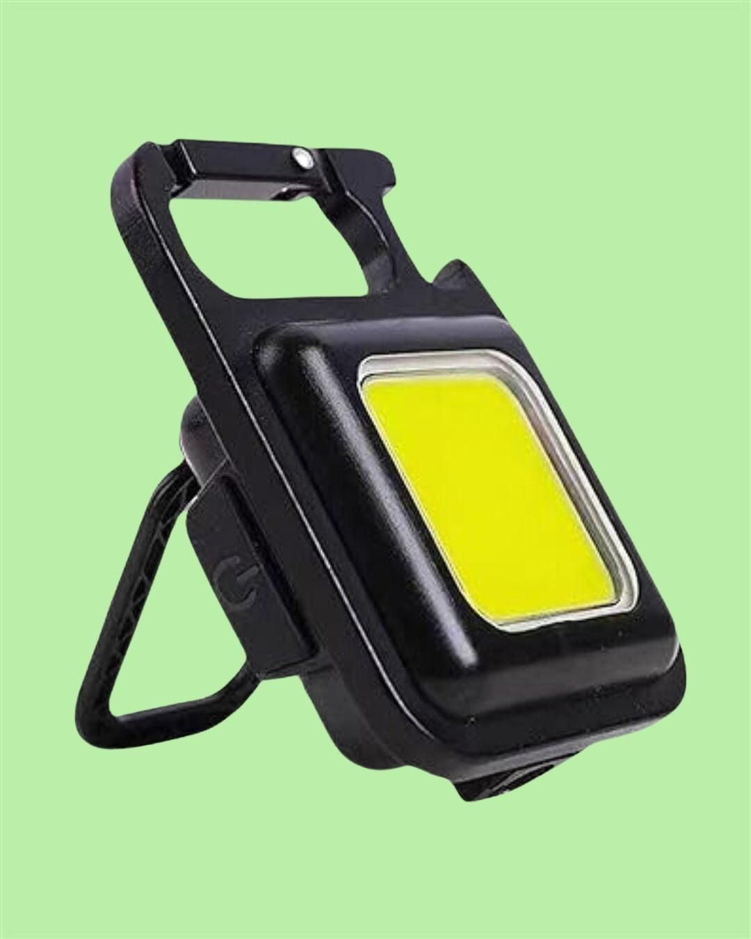 The Gir Farmer black portable LED emergency light with built-in clip and yellow light panel