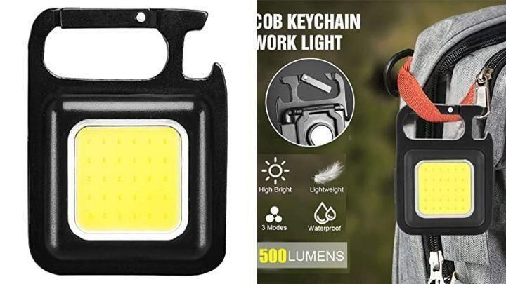 The Gir Farmer portable LED emergency light keychain with high brightness and waterproof design
