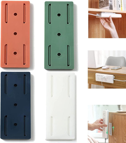 Power strip wall mount pack of 4 in terracotta green navy and white with easy installation examples