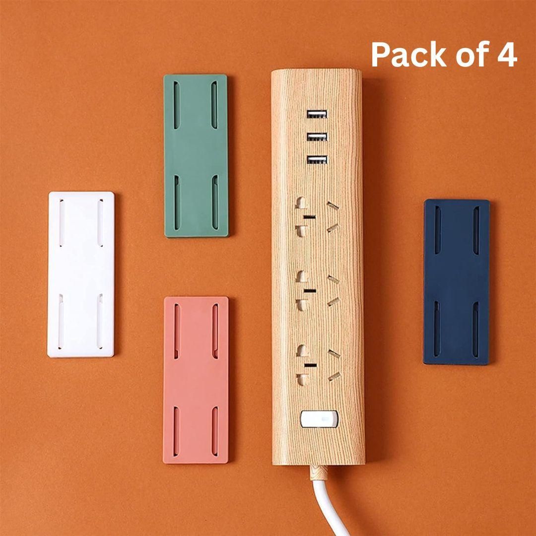 THE GIR FARMER power strip wall mount pack of 4 in white green pink and blue colors for organizing cables