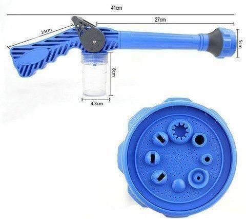 Blue powerful water sprayer for plants with adjustable nozzle and foam container by THE GIR FARMER