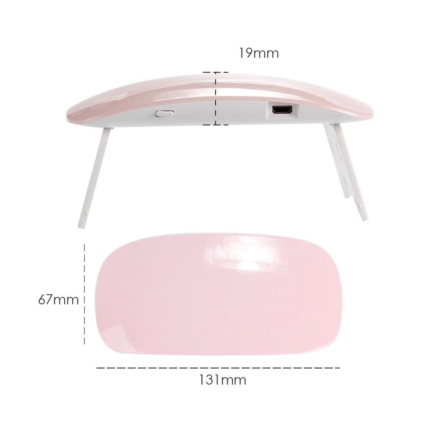 Your Brand professional nail polish dryer machine in pink with compact design for at-home manicures