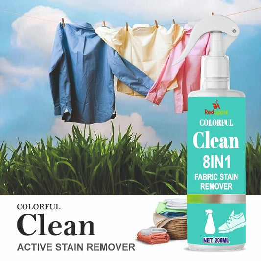 Colorful Clean 8in1 Fabric Stain Remover in Spray Bottle for Effective Use on Organic Fabric Stain Remover
