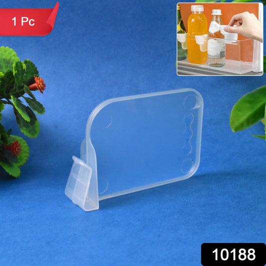 Clear refrigerator organizer bins for efficient storage of drinks and snacks in your refrigerator