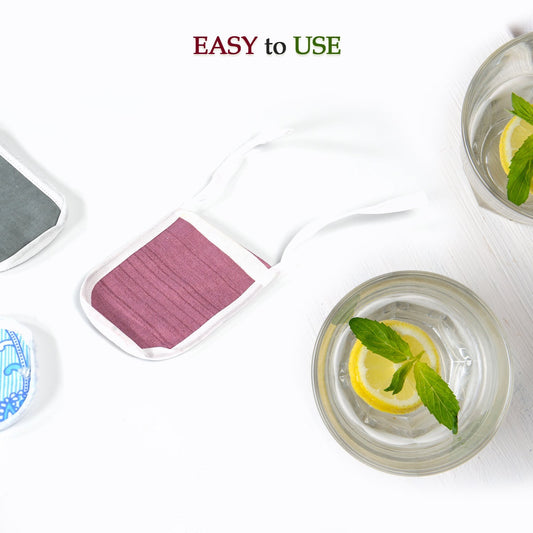 Your Brand reusable cotton water filter cover in various colors for easy use in filtering water