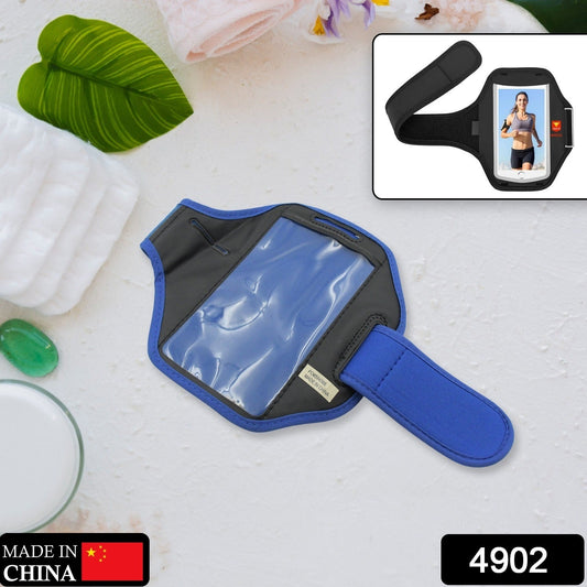 Running Armband Phone Holder in Blue for Convenient Workout Use