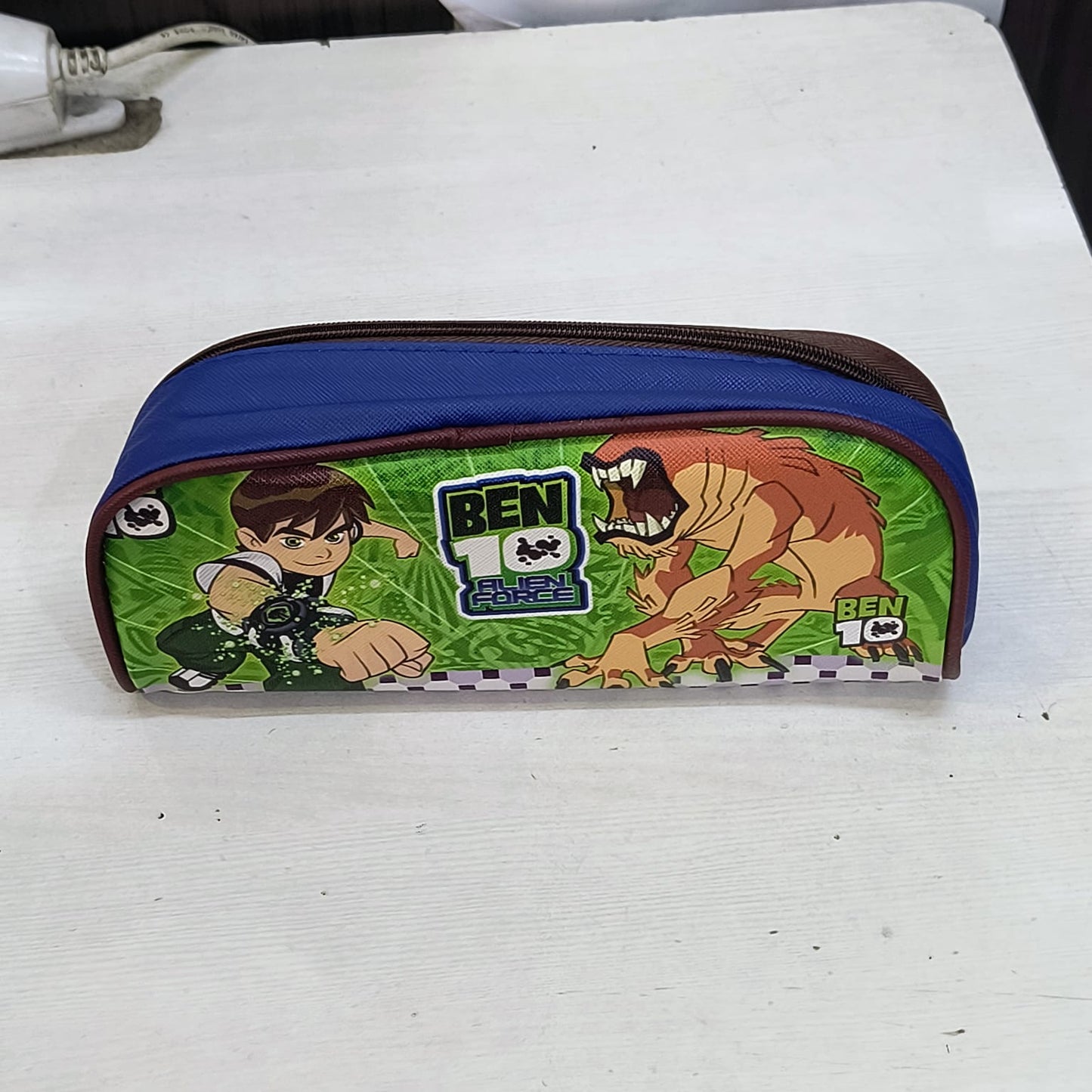 Amd-Deodap Ben 10 themed school pencil case for children with blue and green design