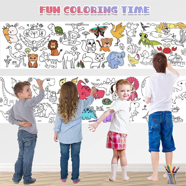 AM5221 Cute Animals For Childrens Drawing Painting Roll Paper - 30cm