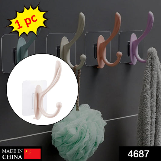 Self adhesive wall hooks in various colors for easy hanging and organization in your home