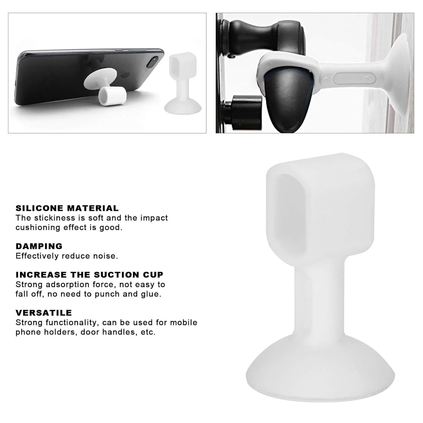 Self-sucking silicone door stopper designed to effectively reduce noise and prevent door slamming