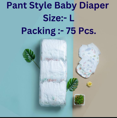 THE GIR FARMER Pant Style Baby Diapers L size, pack of 75 pcs for comfortable baby care