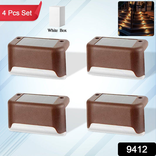 4-Piece Solar Waterproof Garden, Stair & Railing Lights Your Brand