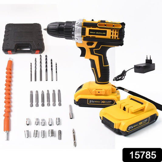 21 V lithium Double battery cordless drill set (29 Pcs Set) Your Brand
