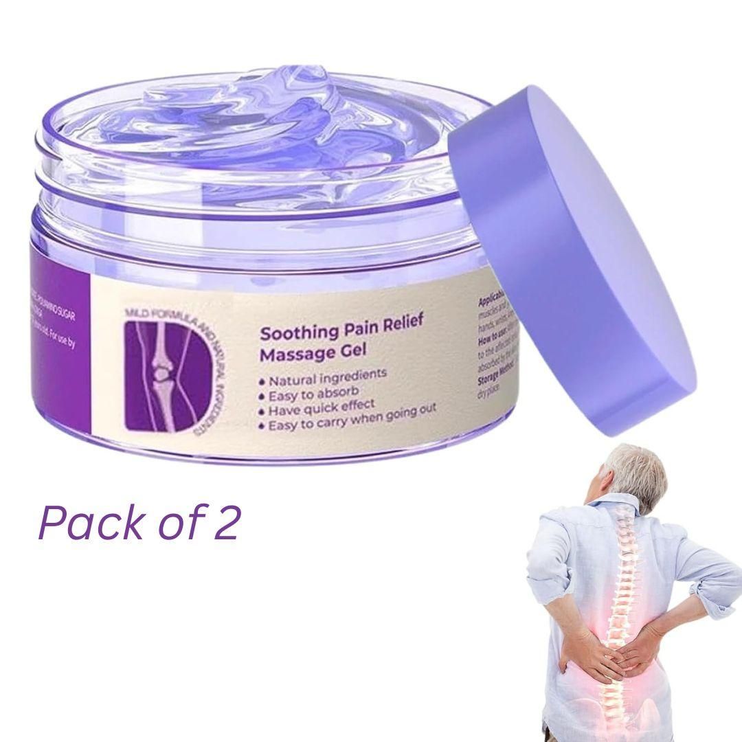 Pack of 2 Soothing Pain Relief Gel Massage with Natural Ingredients for Quick Absorption