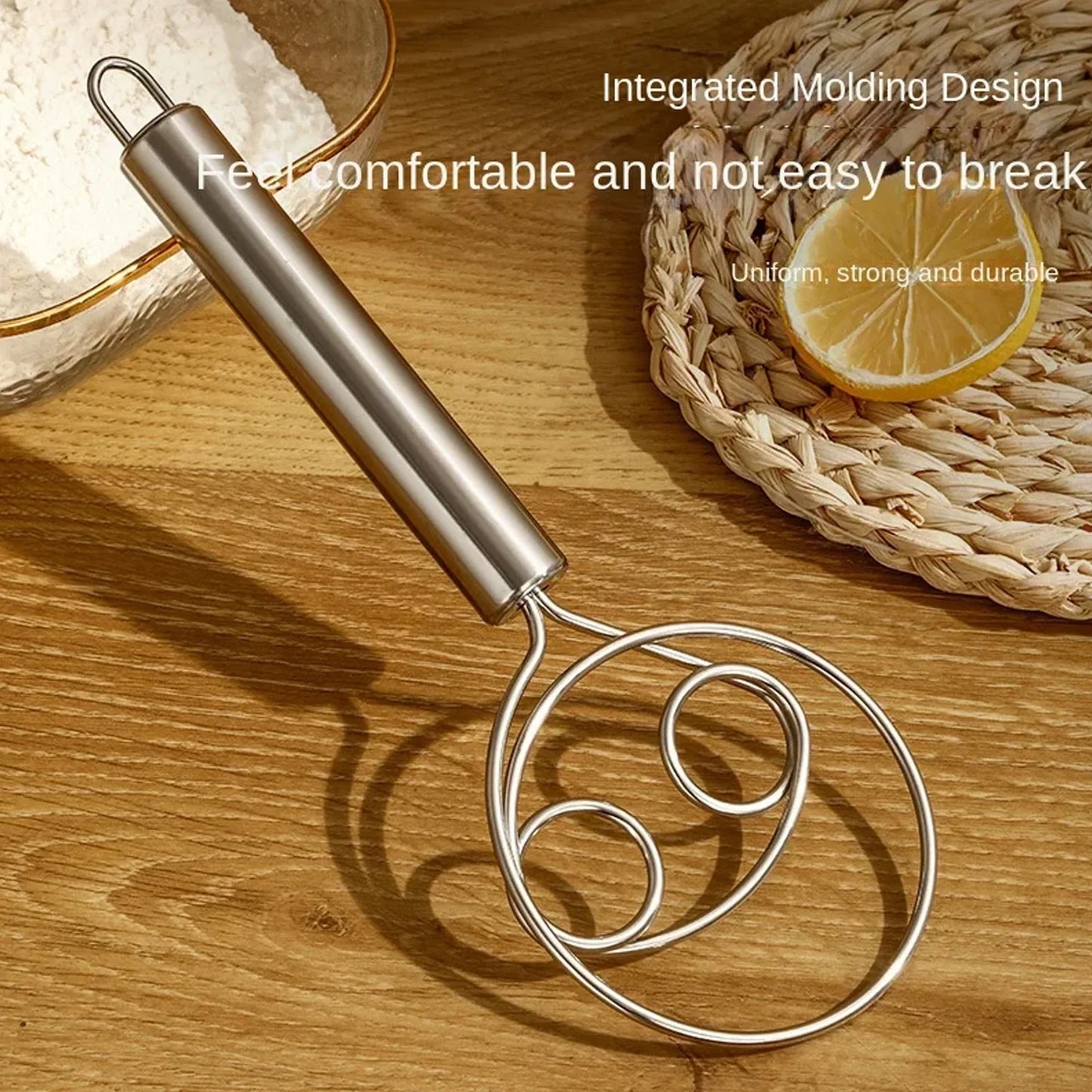 Stainless steel kitchen tool for pizza dough mixing with ergonomic handle best kitchen tool for pizza dough mixing