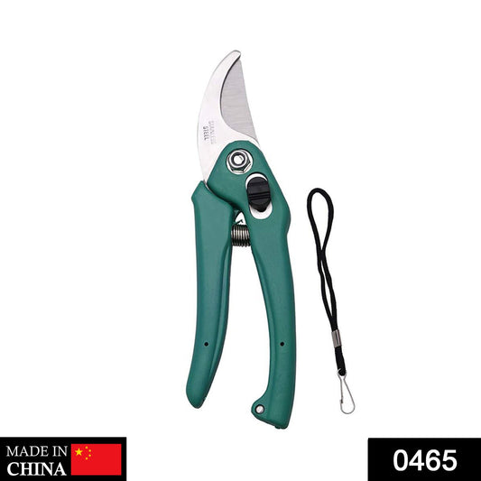 Stainless steel garden scissors with ergonomic handle for easy cutting tasks