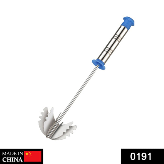 Stainless steel hand blender for lassi with a unique blade design for easy blending