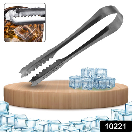 Your Brand stainless steel ice cube tong perfect for serving drinks and cocktails with ease