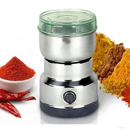 THE GIR FARMER portable coffee bean grinder in stainless steel with transparent lid for easy grinding