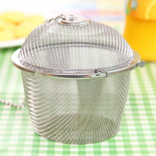 Your Brand stainless steel tea filter for brewing loose leaf tea with fine mesh design