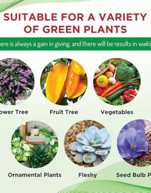 Gir Farmer plant care product suitable for various green plants like flowers, fruits, and vegetables