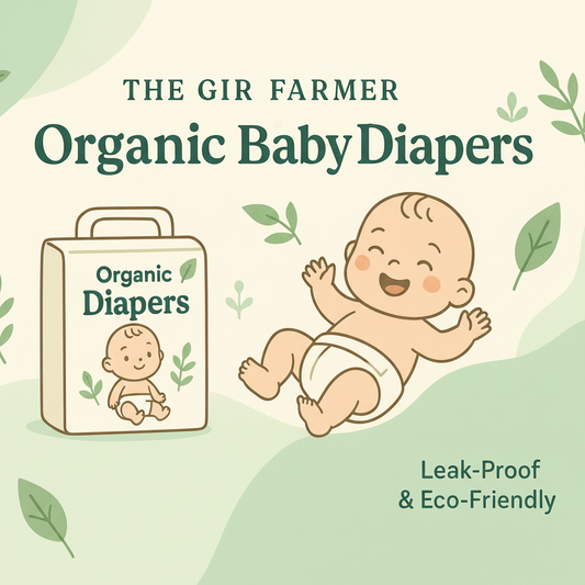 Baby Diapers Pack of 50 - Leak-Proof & Eco-Friendly by THE GIR FARMER