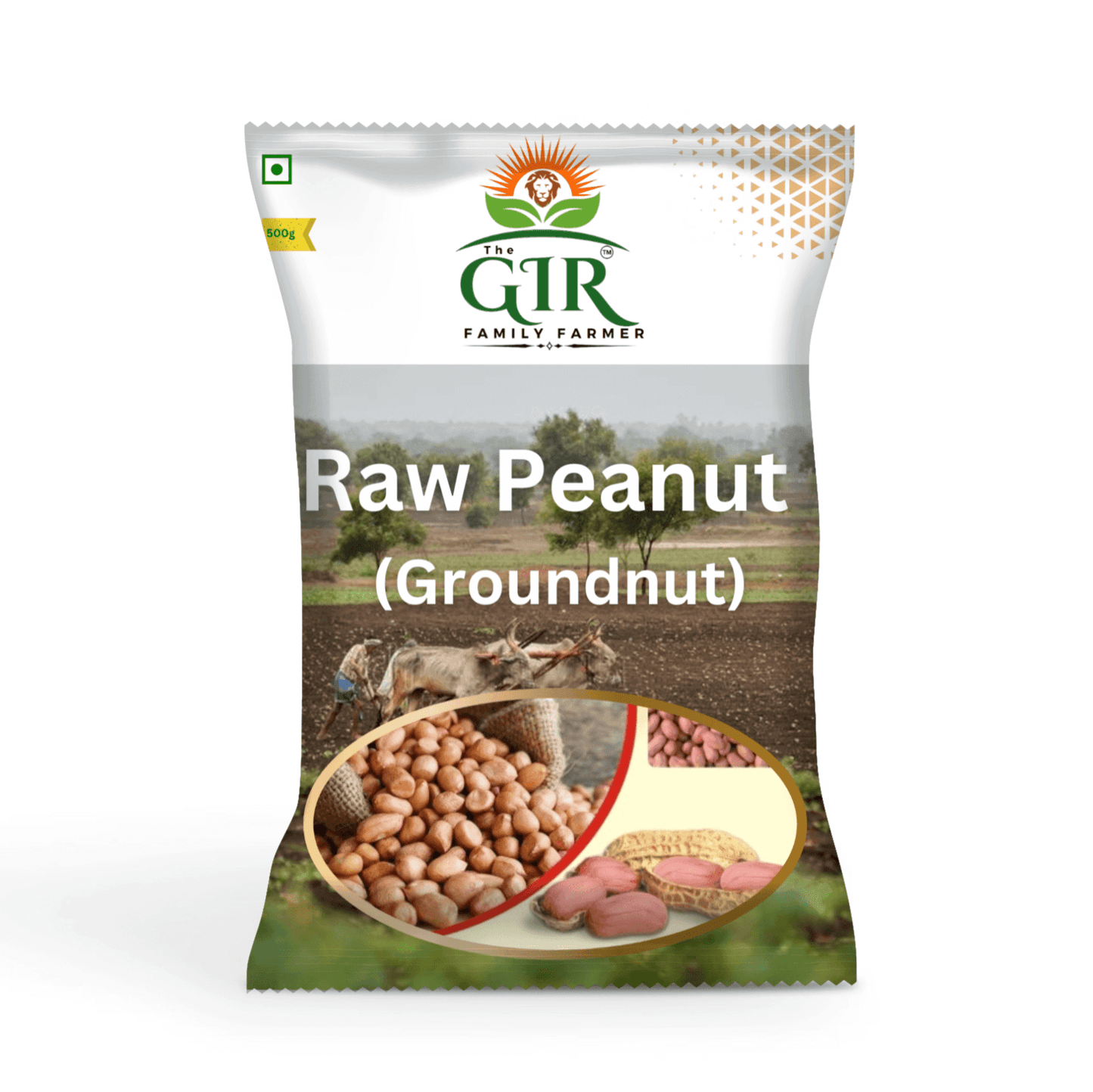 THE GIR FARMER Raw Peanuts Groundnut Pack with Nutritional Benefits and Farm Fresh Quality
