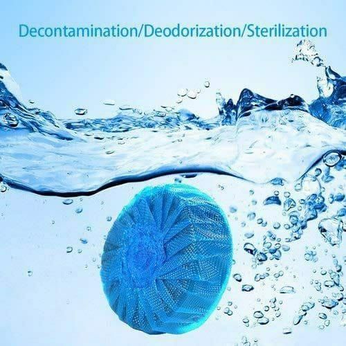 THE GIR FARMER blue toilet cleaning tablets dissolving in water for decontamination deodorization sterilization