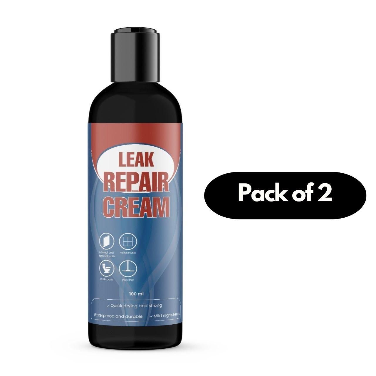 Bottle with blue label leak repair cream pack of 2 100 ml waterproof sealant for quick fixes