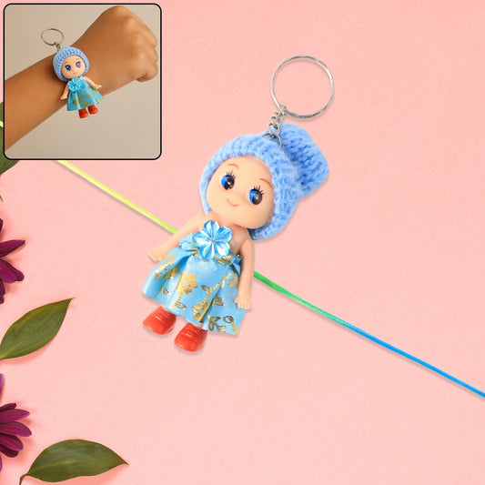 2-in-1 Kids Doll Rakhi cum Keychain – Stylish Soft Toy Rakhi for Raksha Bandhan & Daily Use as Bag or Key Ring (Mix Design) Your Brand
