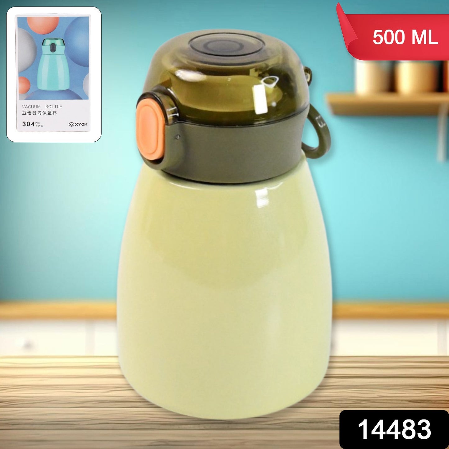 Wukusy 500 ML Vacuum Insulation Flask Sports with a sleek design to keep beverages hot or cold