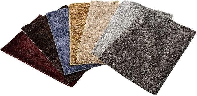 Set of multi-colored anti slip door mats with soft texture for indoor floor protection