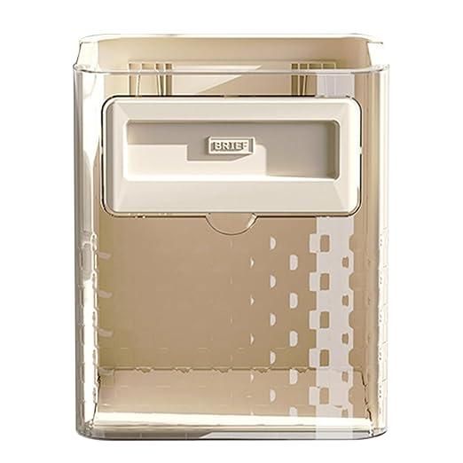 The Gir Farmer foldable wall mounted trash can in beige with transparent body and compact design